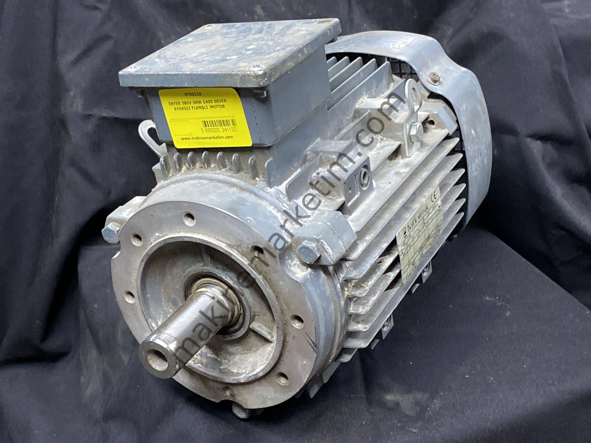 İNTER 380V 3KW 1400 DEVİR AYAKSIZ FLANŞLI MOTOR