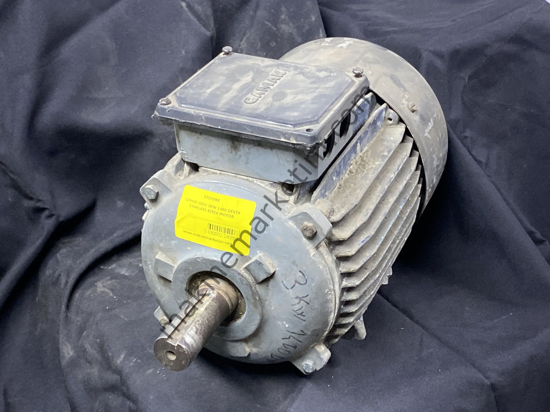 GAMAK 380V 3KW 1400 DEVİR MOTOR AYAKLARI YOK