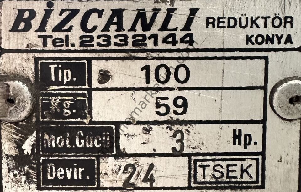 24 Devir Redüktörlü Motor 2.2KW 380Volt