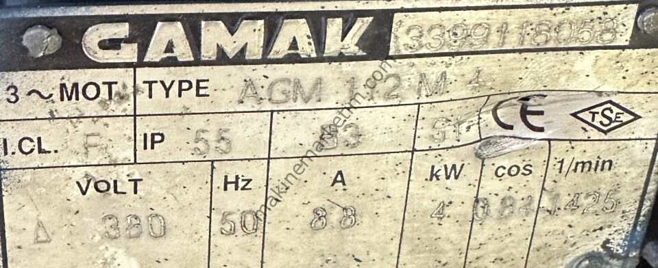 90 Devir Redüktörlü Motor 4KW 380Volt - Yılmaz Redüktör