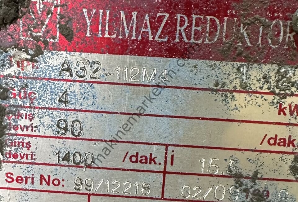 90 Devir Redüktörlü Motor 4KW 380Volt - Yılmaz Redüktör