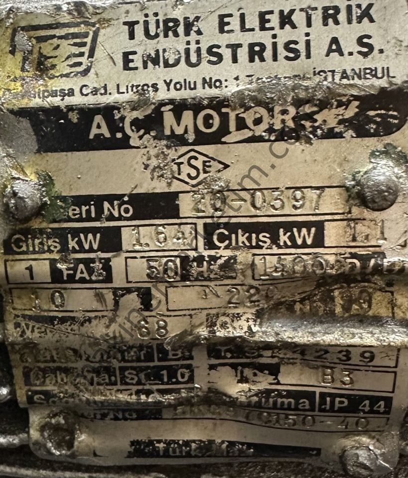 TEE 1.5KW 1400 Devir 220Volt (Monofaze) Motor