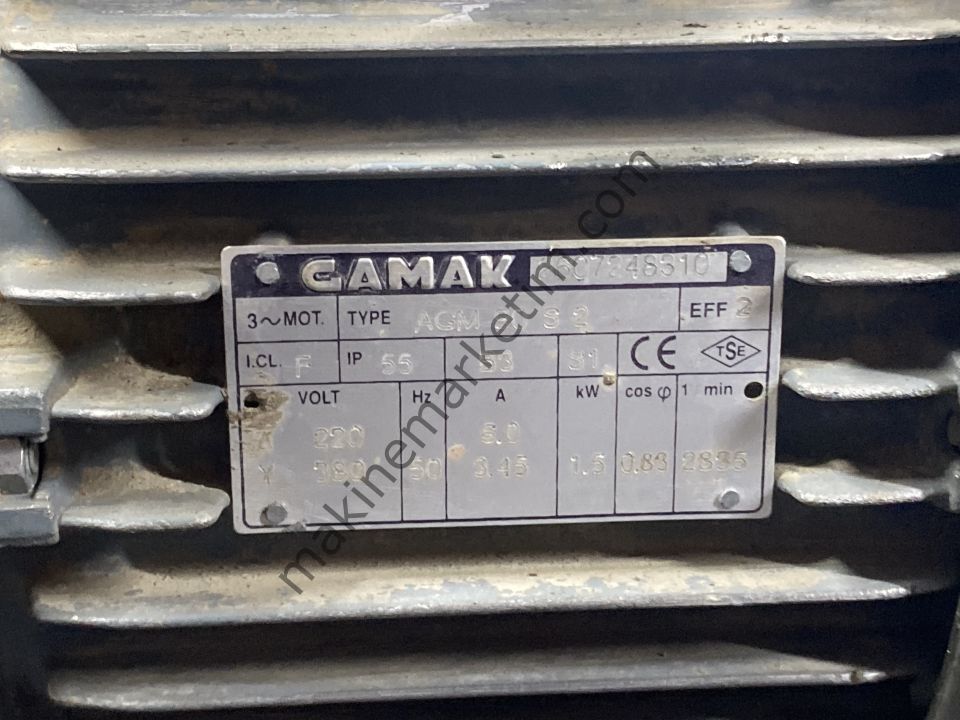 GAMAK 380V 1.5KW 2800 DEVİR MOTOR