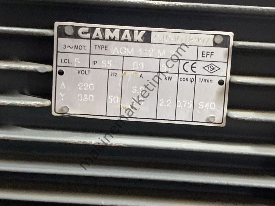 GAMAK 380V 2.2KW 900 DEVİR MOTOR