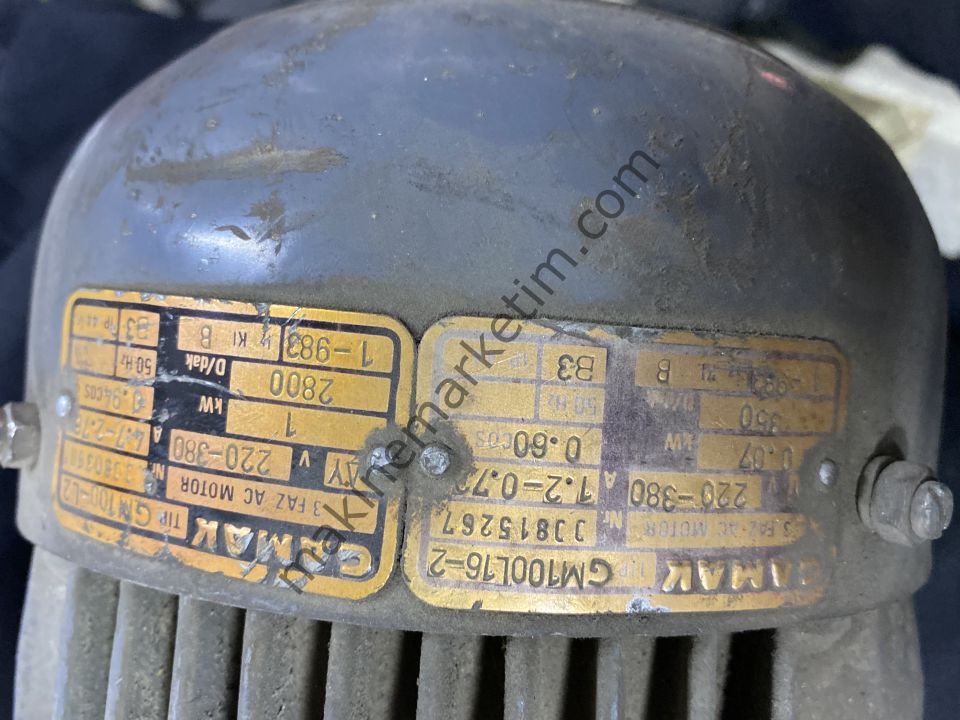 GAMAK 380V 1KW 350/2800 ÇİFT DEVİR MOTOR