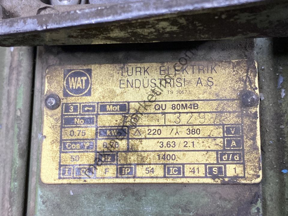 WAT 380V 0.75KW 1400 DEVİR  MOTOR