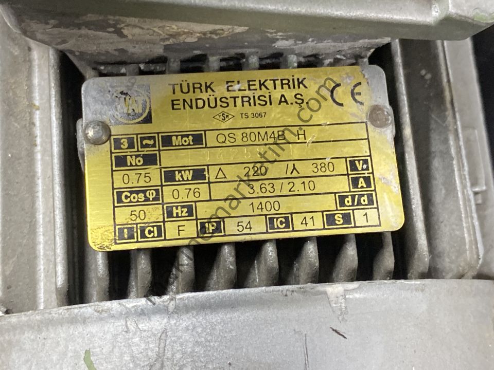 WAT 380V 0.75KW 1400 DEVİR FLANŞLI MOTOR