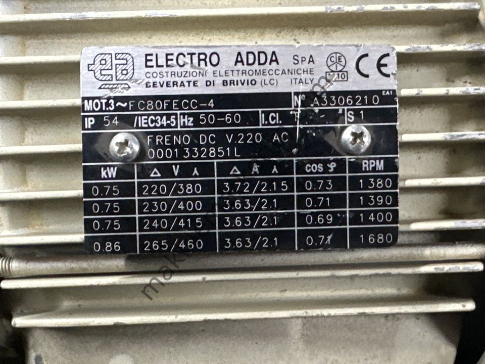 YSF 380V 0.75KW 1400 DEVİR FLANŞLI FREN SİSTEMLİ MOTOR