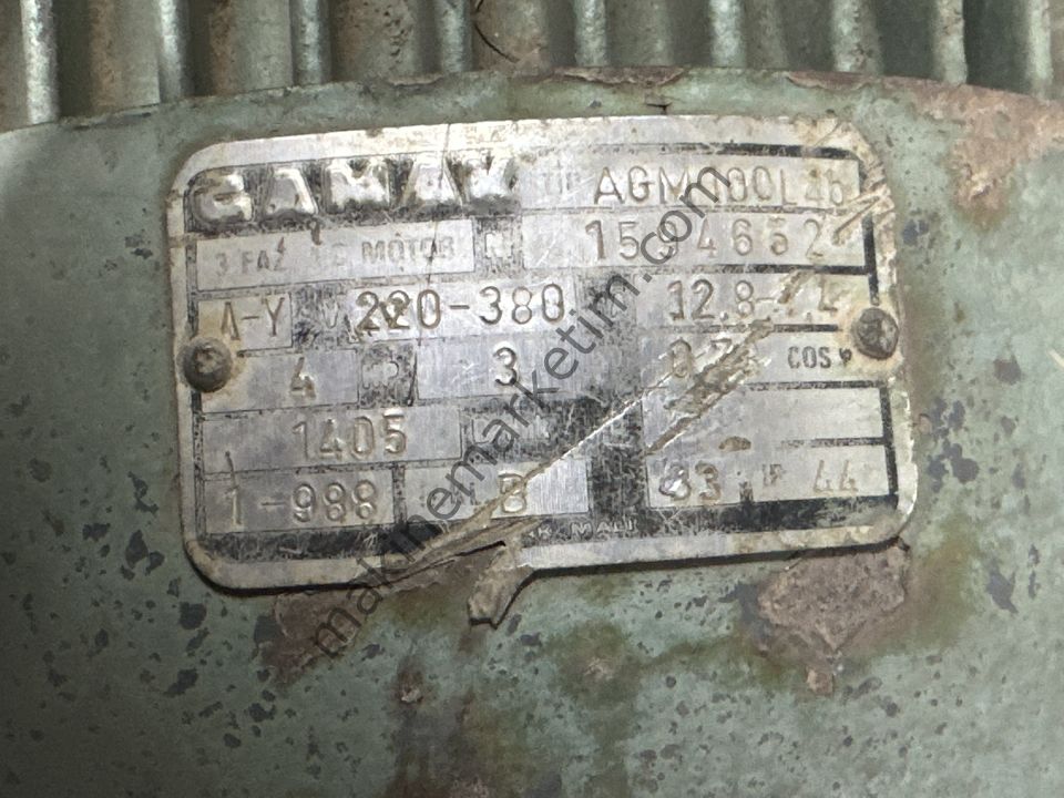 GAMAK 380V 3KW 1400 DEVİR MOTOR