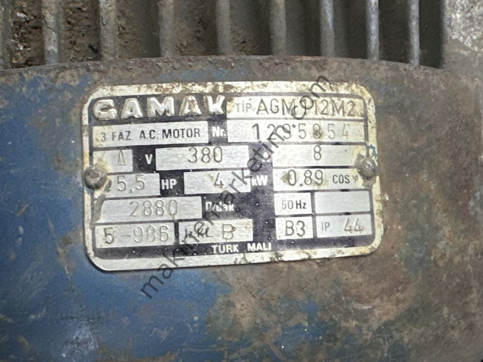 GAMAK 380V 4KW 2800 DEVİR MOTOR