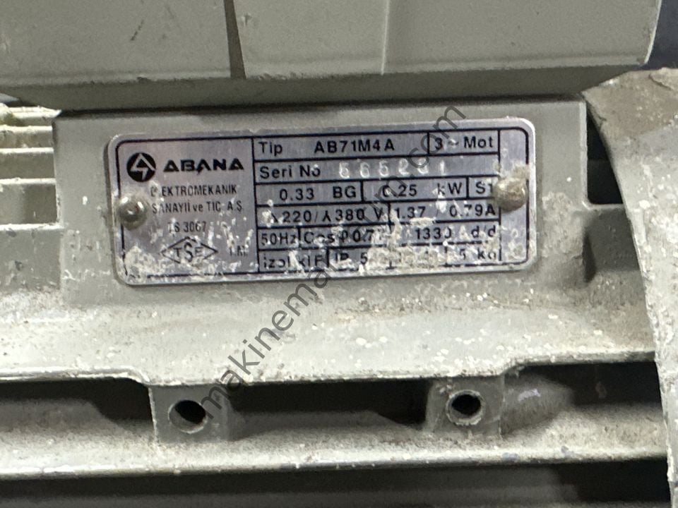 ABANA 380V 0.25KW 1400 DEVİR MOTOR