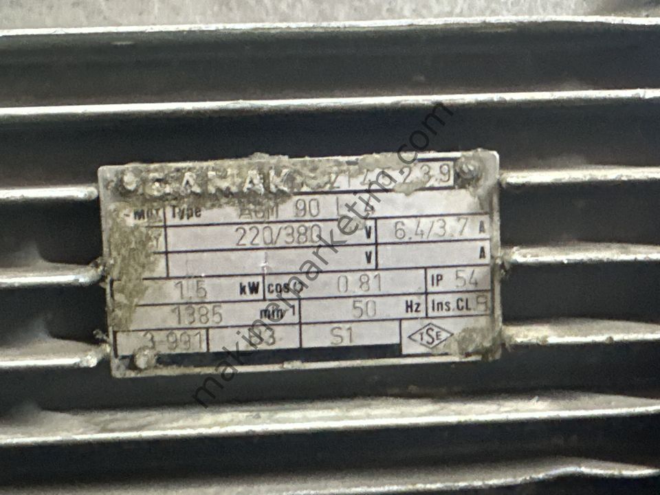 GAMAK 380V 1.5KW 1400 DEVİR ÇİFT MİLLİ