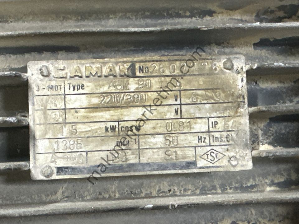 GAMAK 380V 1.5KW 1400 DEVİR FLANŞLI MOTOR