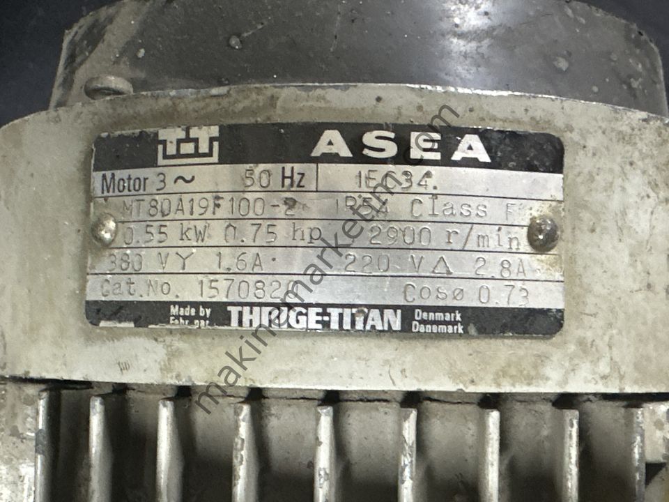 ASEA 380V 0.55KW 2800 DEVİR FLANŞLI AYAKSIZ MOTOR
