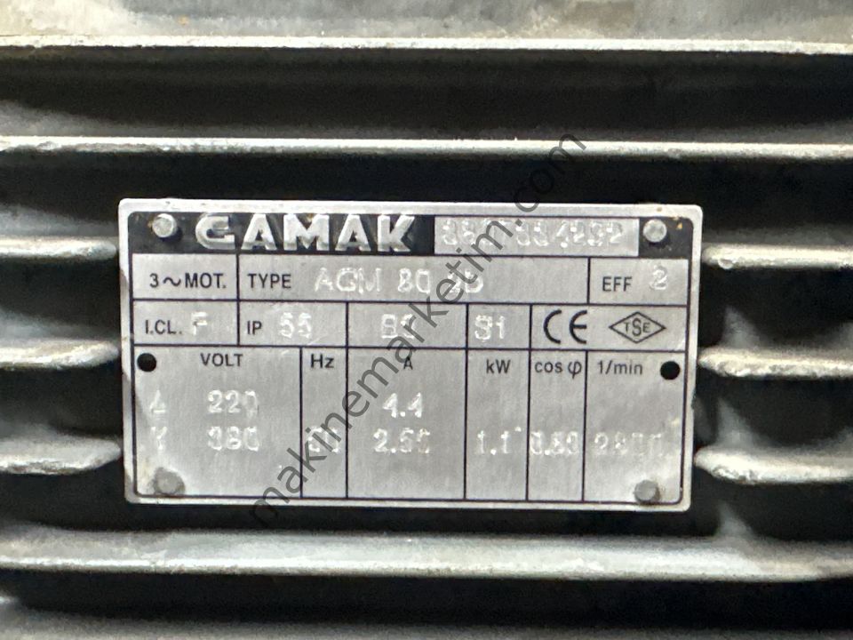 GAMAK 380V 1.1KW 2800 DEVİR FLANŞLI MOTOR