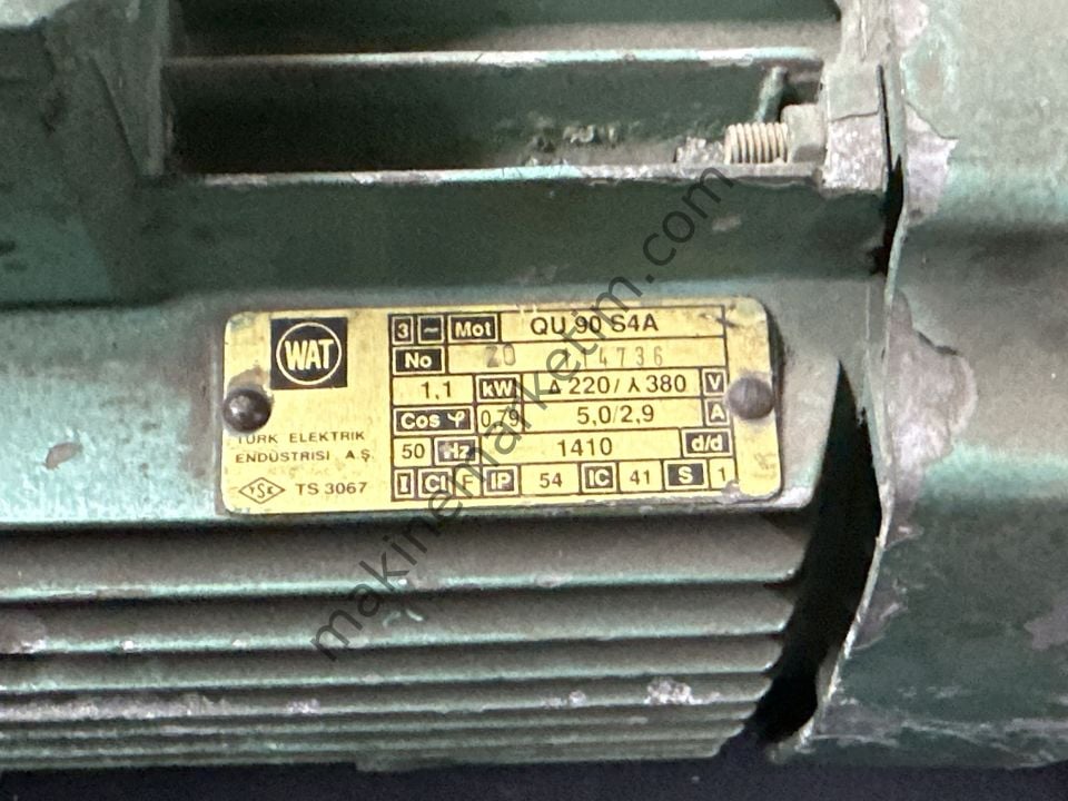 WAT 380V 1.1KW 1400 DEVİR AYAKSIZ FLANŞLI MOTOR