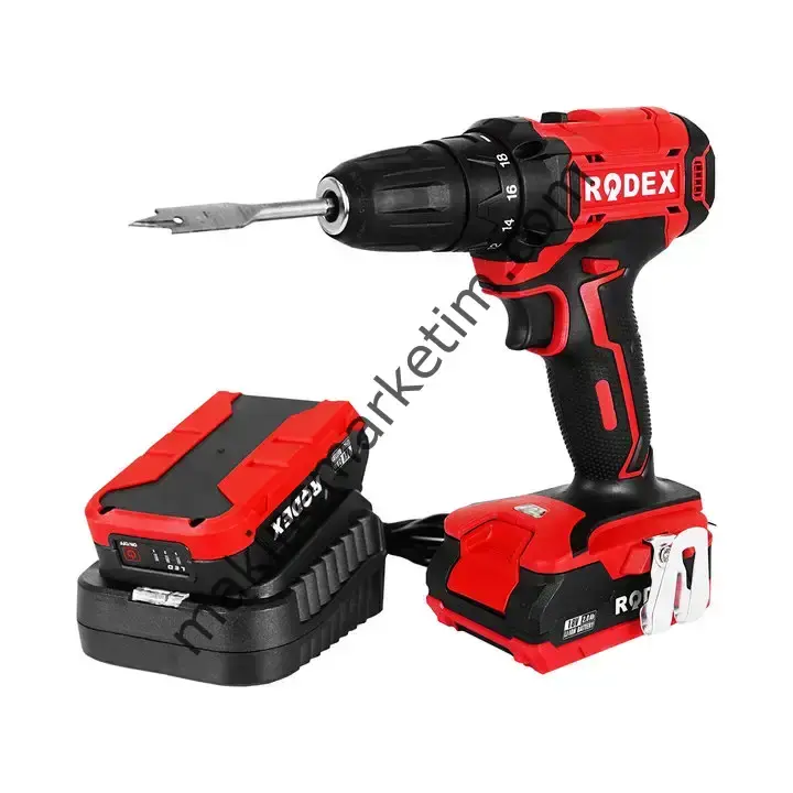 Rodex RDX3375A Akülü  Matkap Metal Mandren Setli  2 YIL GARANTİLİ